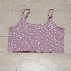 3/$10 Essentials Pink Floral Tank Top